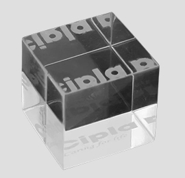 Transparent Cubical Paper Weight