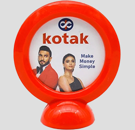 Circular Standing Plastic Paper Weight