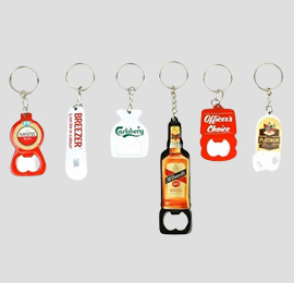 Powder Coated Metal Bottle Opener/ Keychains