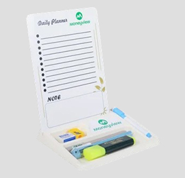 Daily Planner With Acryic Plate And White Board Marker