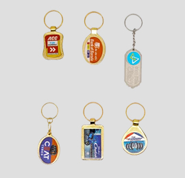 Promotional Metal Golden Meena Digital Keychain
